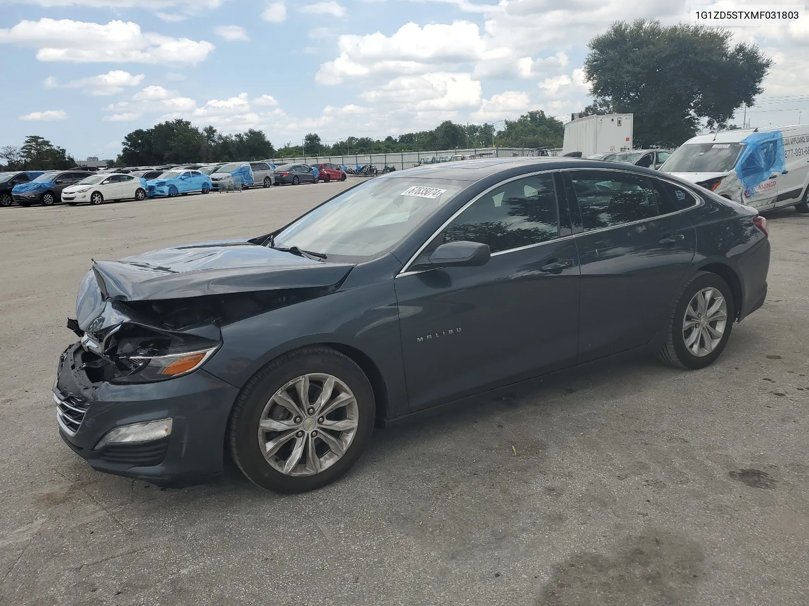 2021 Chevrolet Malibu Lt VIN: 1G1ZD5STXMF031803 Lot: 67635074