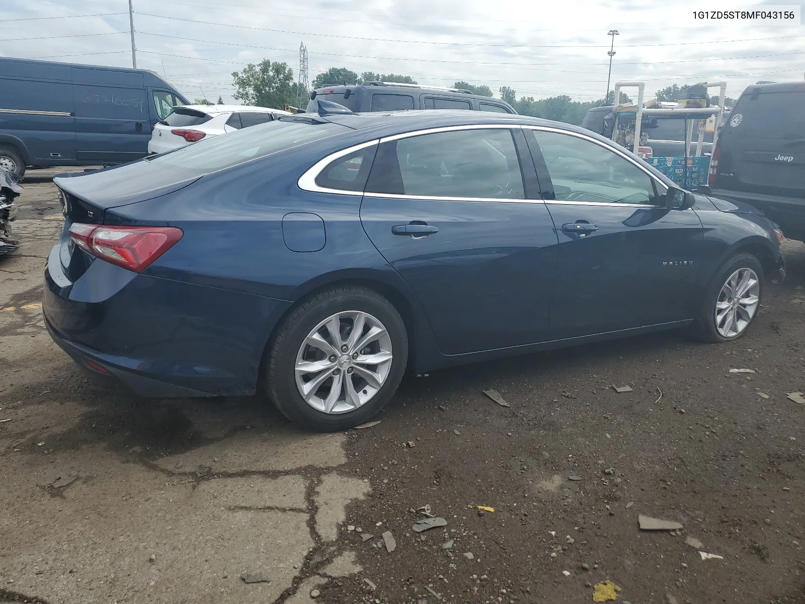 2021 Chevrolet Malibu Lt VIN: 1G1ZD5ST8MF043156 Lot: 67923704