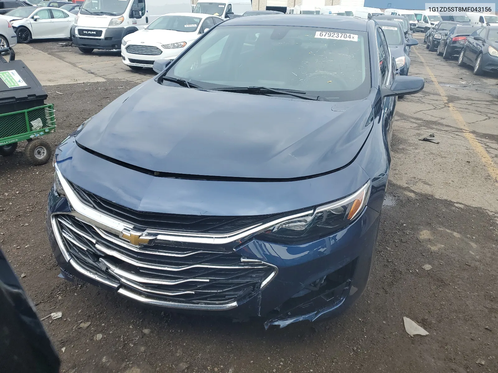 2021 Chevrolet Malibu Lt VIN: 1G1ZD5ST8MF043156 Lot: 67923704