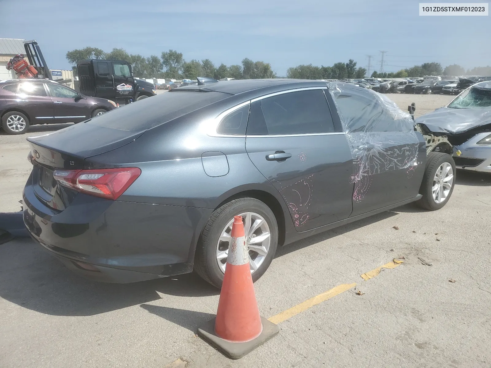 2021 Chevrolet Malibu Lt VIN: 1G1ZD5STXMF012023 Lot: 68152084