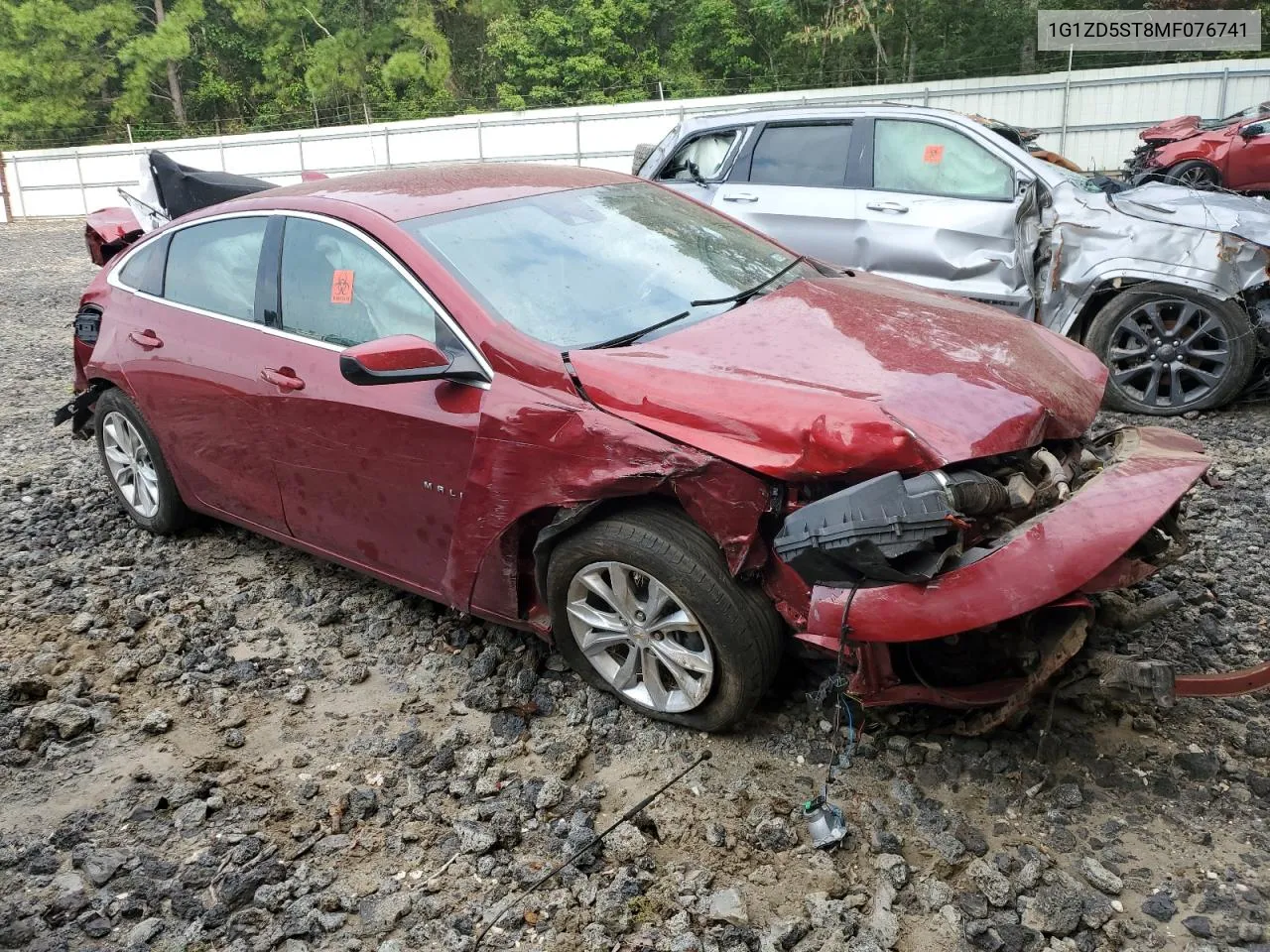 2021 Chevrolet Malibu Lt VIN: 1G1ZD5ST8MF076741 Lot: 68303714