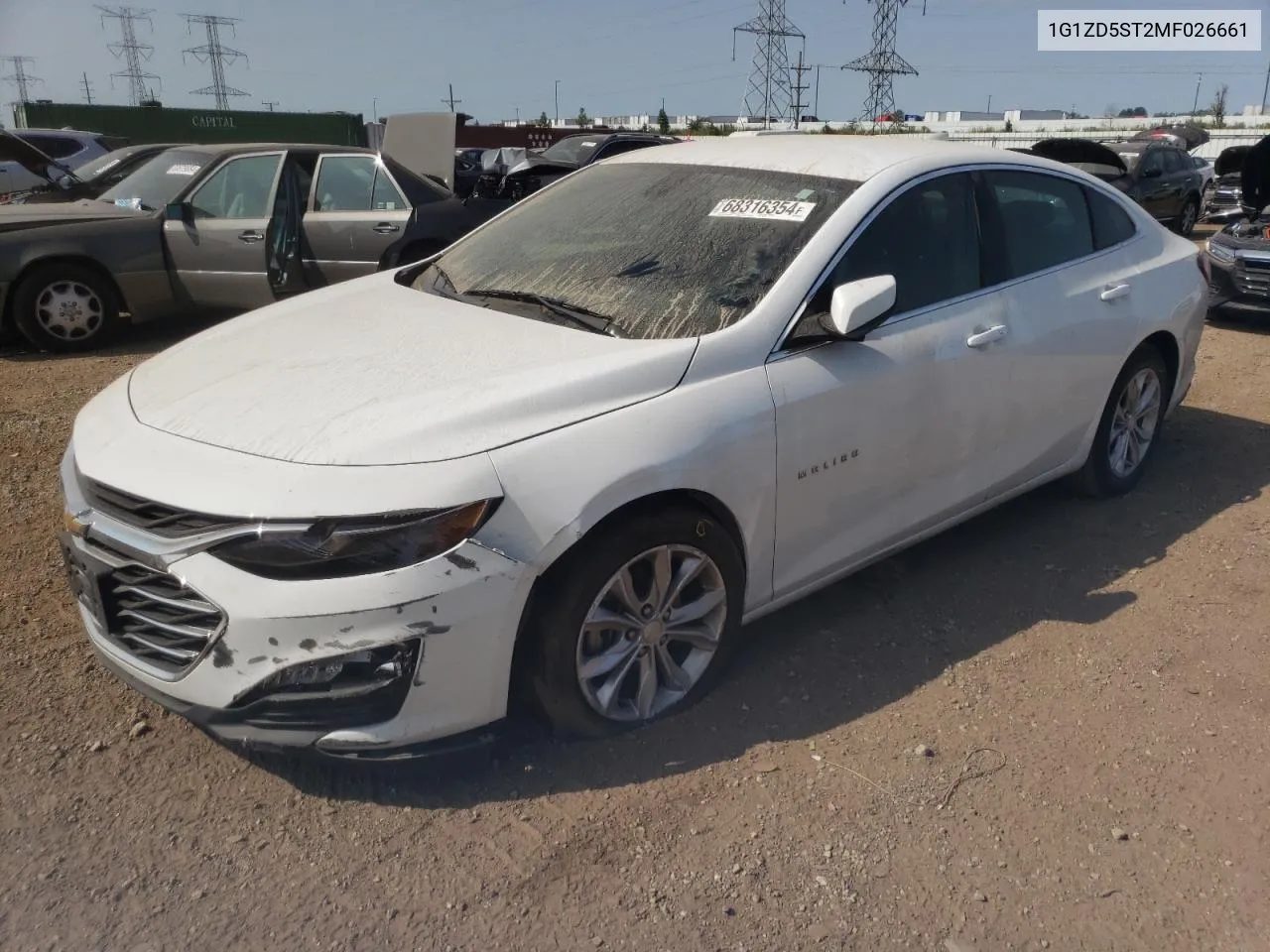 1G1ZD5ST2MF026661 2021 Chevrolet Malibu Lt