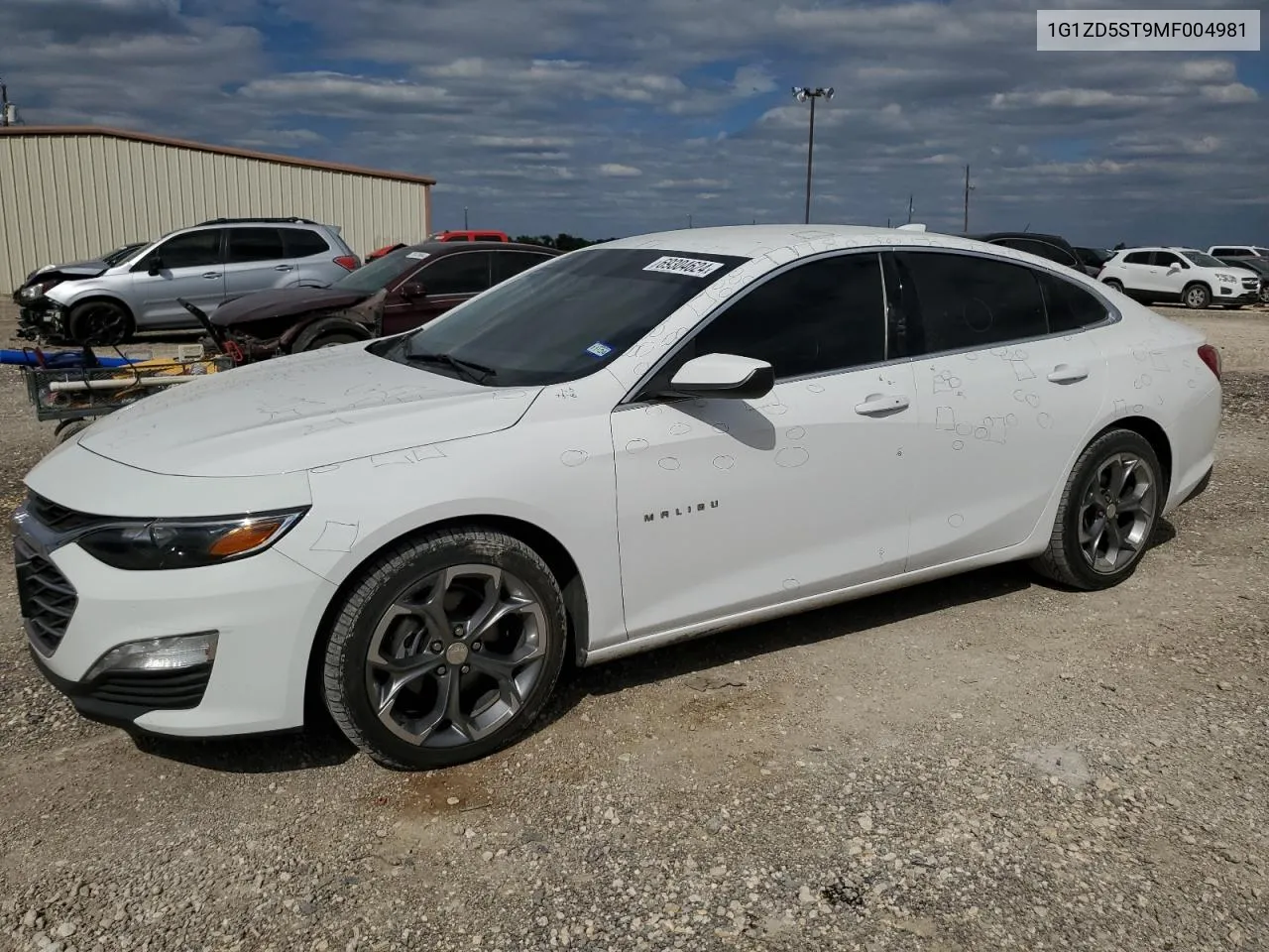 2021 Chevrolet Malibu Lt VIN: 1G1ZD5ST9MF004981 Lot: 69304624