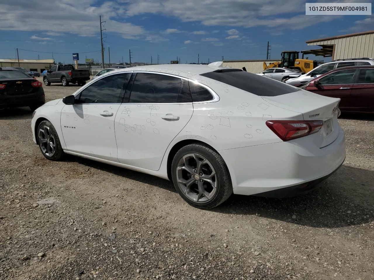 2021 Chevrolet Malibu Lt VIN: 1G1ZD5ST9MF004981 Lot: 69304624