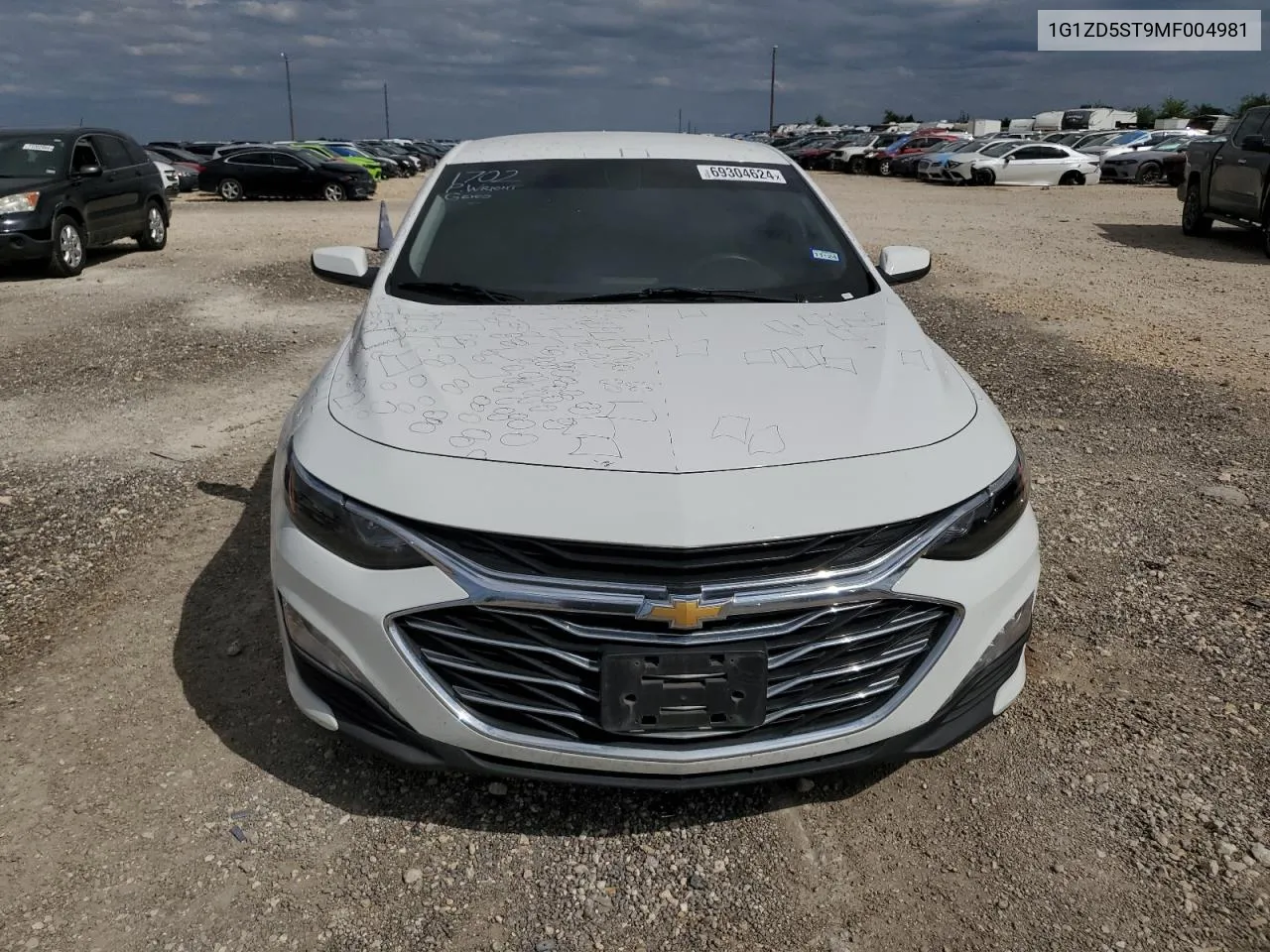 2021 Chevrolet Malibu Lt VIN: 1G1ZD5ST9MF004981 Lot: 69304624