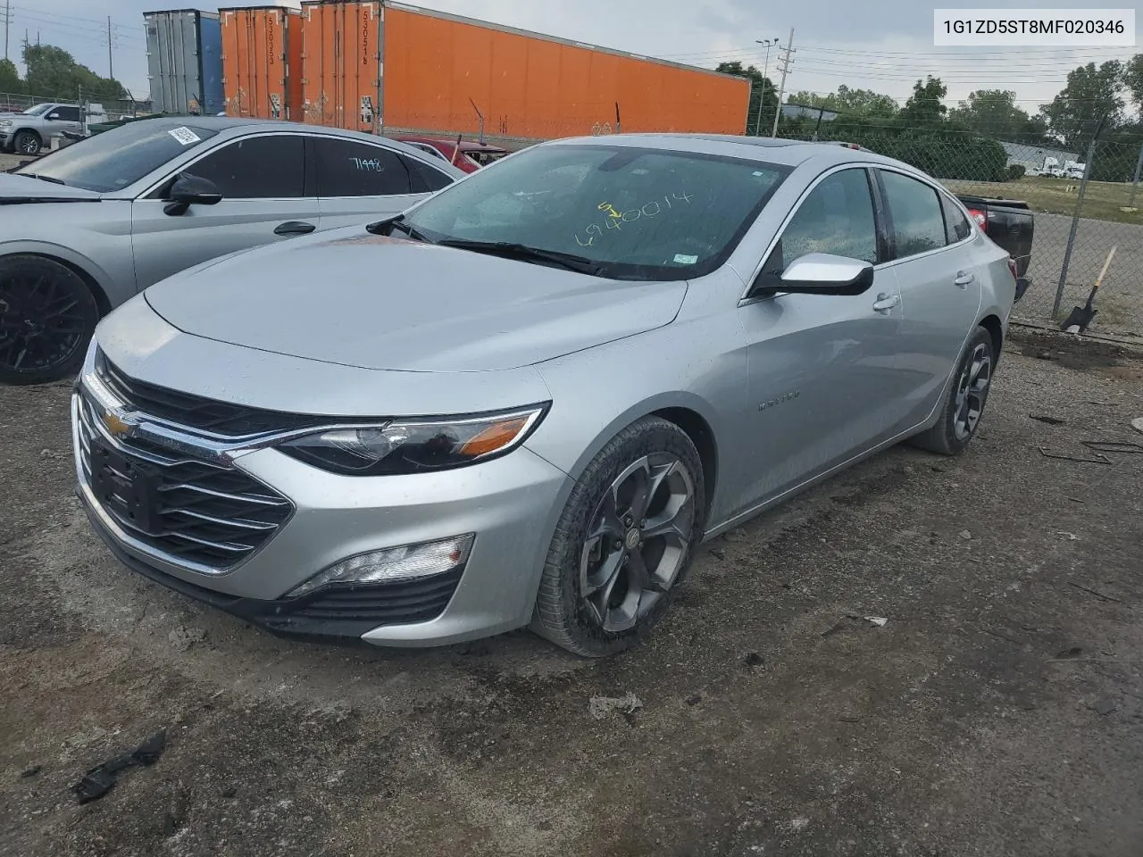 2021 Chevrolet Malibu Lt VIN: 1G1ZD5ST8MF020346 Lot: 69450014