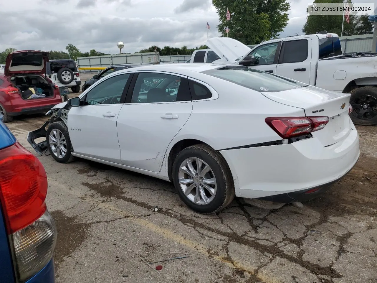 2021 Chevrolet Malibu Lt VIN: 1G1ZD5ST5MF002094 Lot: 69629664