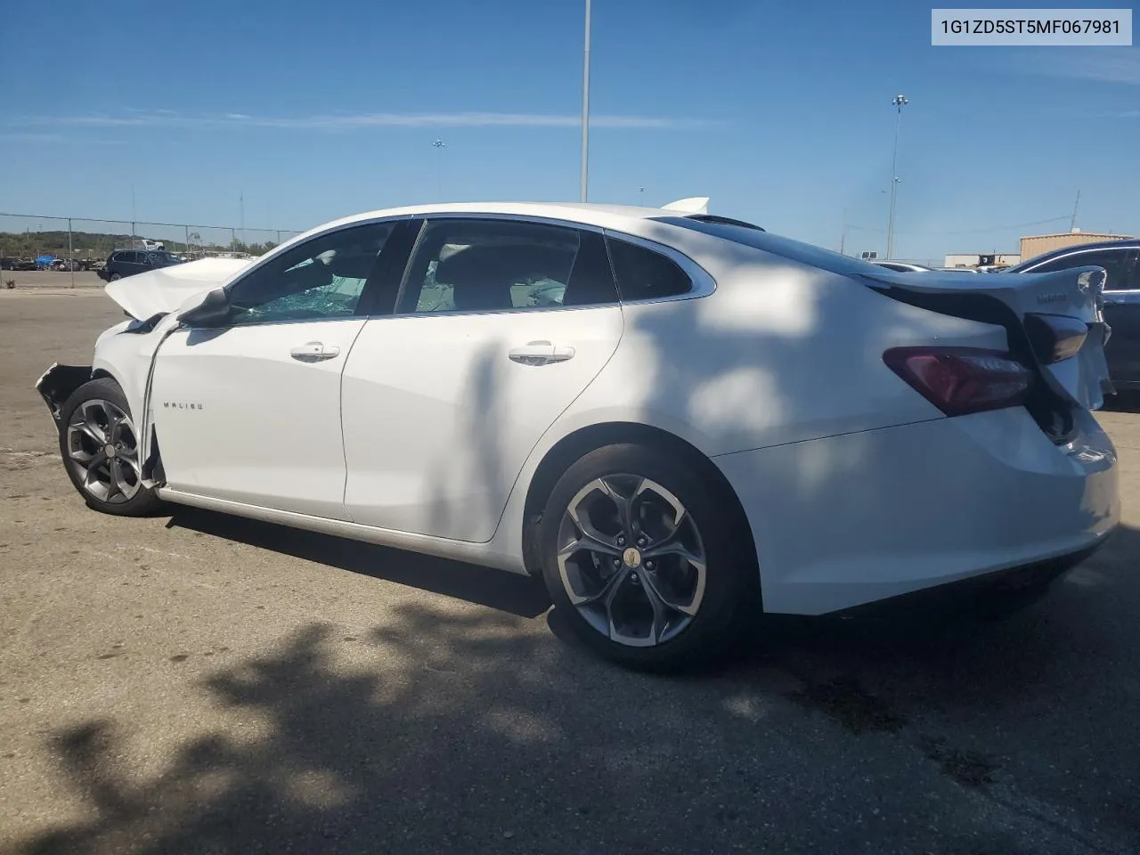 2021 Chevrolet Malibu Lt VIN: 1G1ZD5ST5MF067981 Lot: 69975494