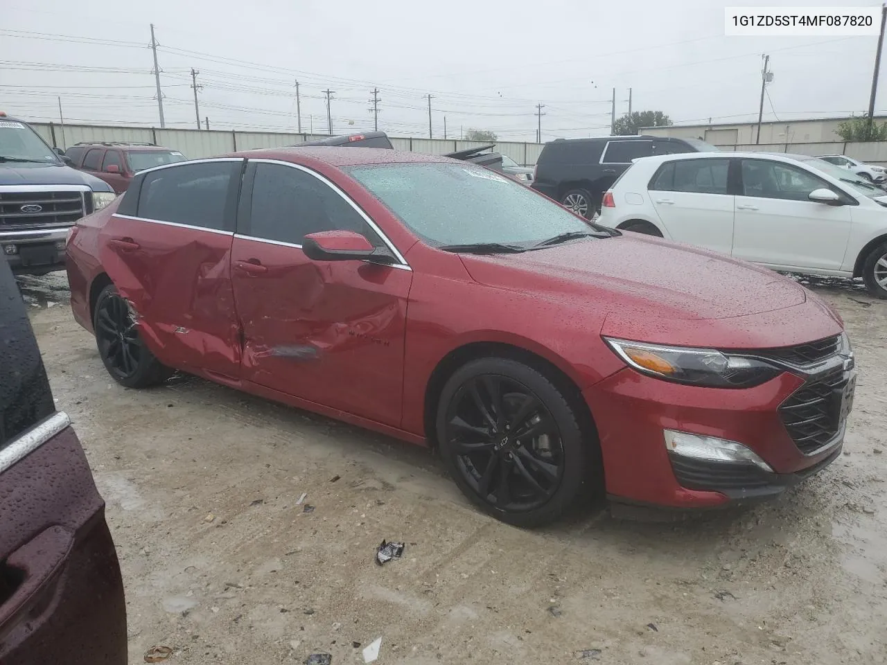 2021 Chevrolet Malibu Lt VIN: 1G1ZD5ST4MF087820 Lot: 70010864