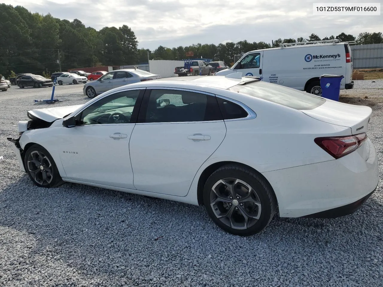 2021 Chevrolet Malibu Lt VIN: 1G1ZD5ST9MF016600 Lot: 70328734