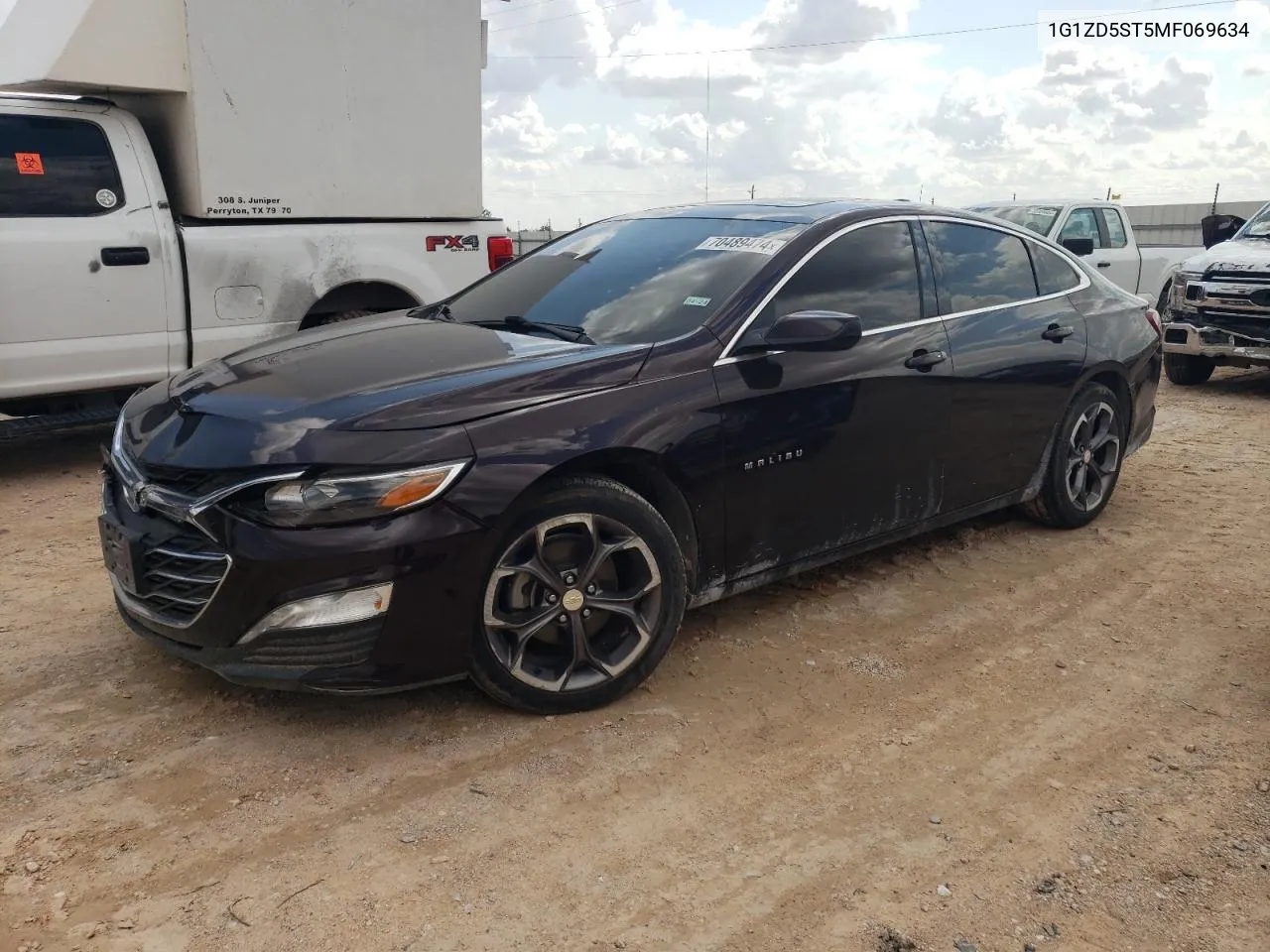 2021 Chevrolet Malibu Lt VIN: 1G1ZD5ST5MF069634 Lot: 70489474