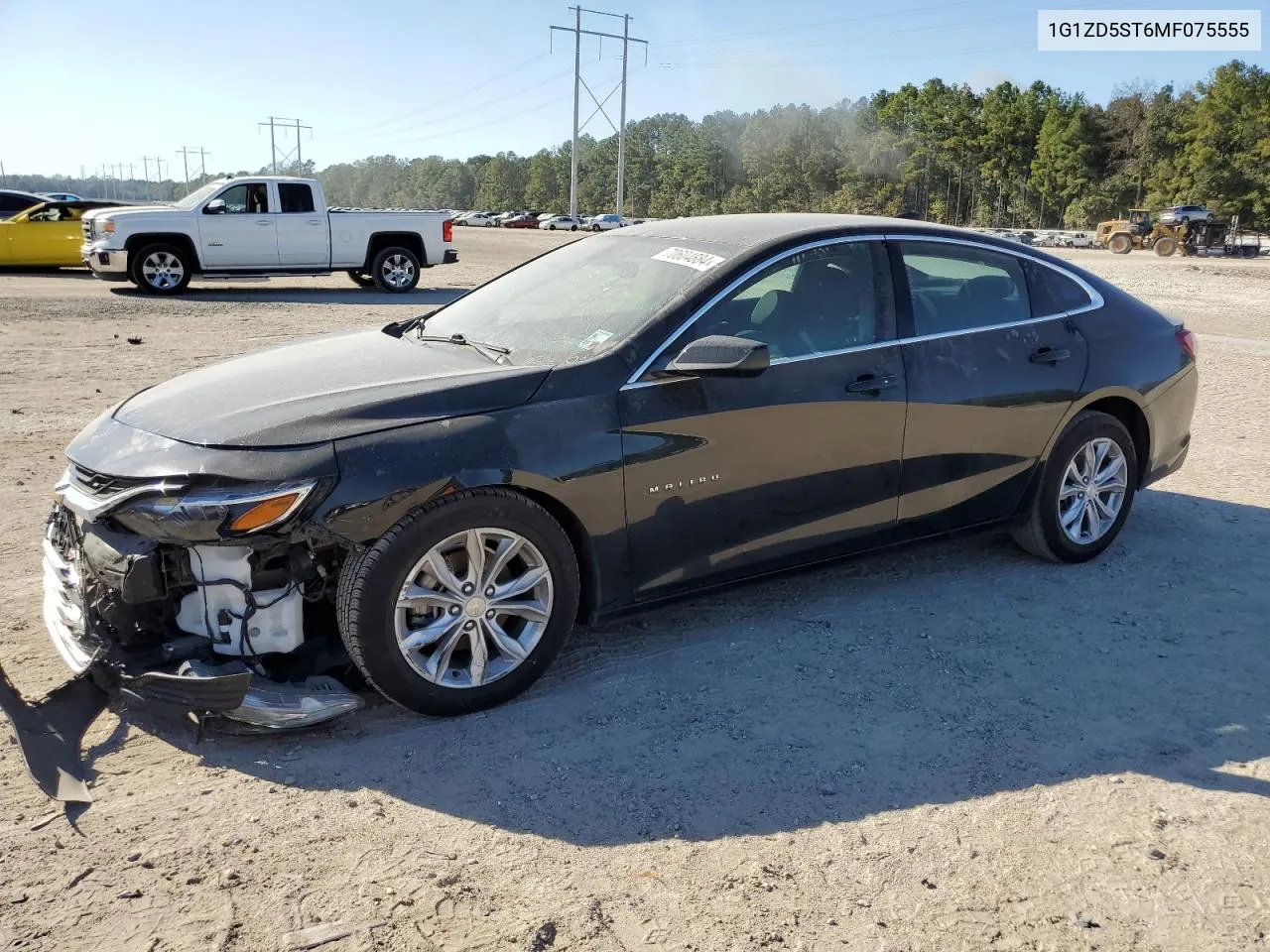 2021 Chevrolet Malibu Lt VIN: 1G1ZD5ST6MF075555 Lot: 70604884