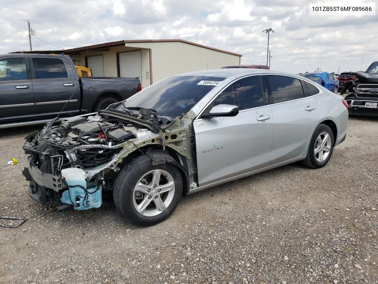 2021 Chevrolet Malibu Ls VIN: 1G1ZB5ST6MF089686 Lot: 70894784