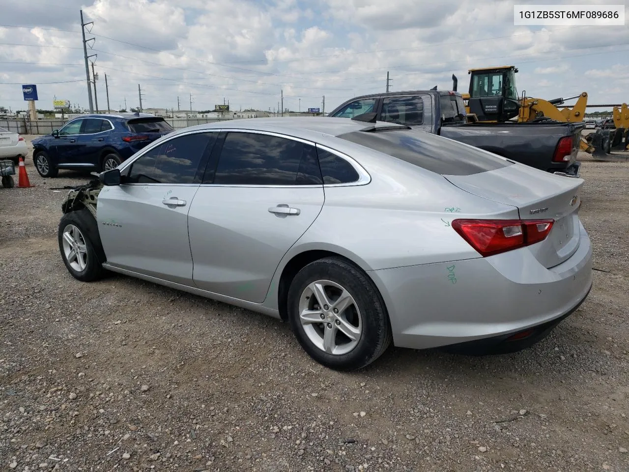 2021 Chevrolet Malibu Ls VIN: 1G1ZB5ST6MF089686 Lot: 70894784