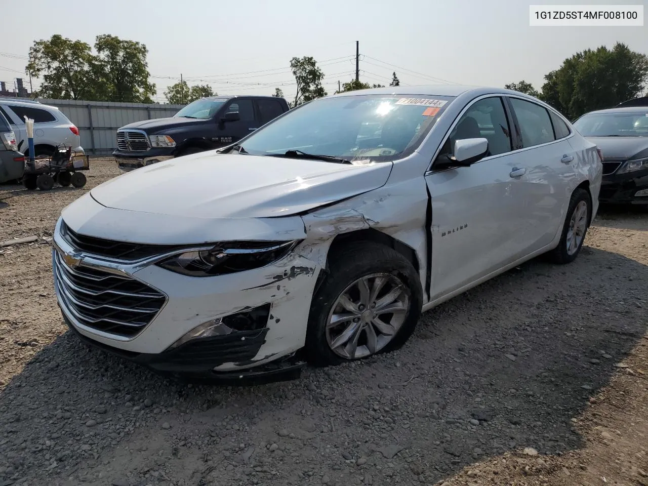 2021 Chevrolet Malibu Lt VIN: 1G1ZD5ST4MF008100 Lot: 71004144