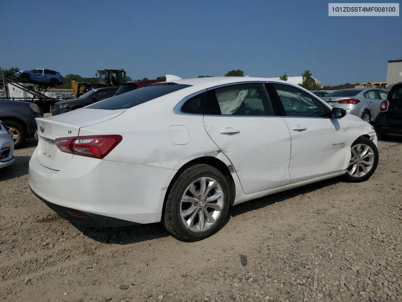 2021 Chevrolet Malibu Lt VIN: 1G1ZD5ST4MF008100 Lot: 71004144