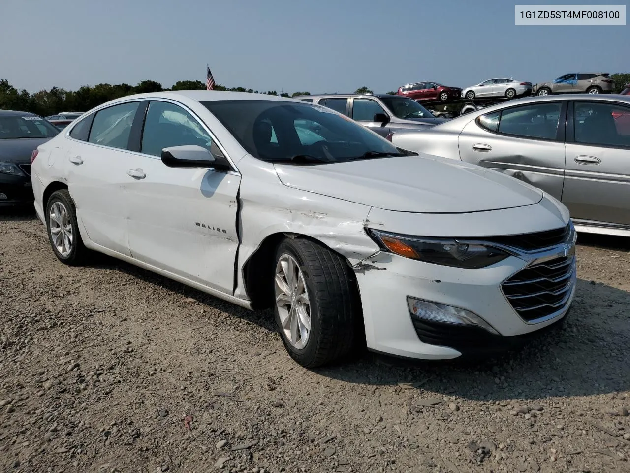 2021 Chevrolet Malibu Lt VIN: 1G1ZD5ST4MF008100 Lot: 71004144