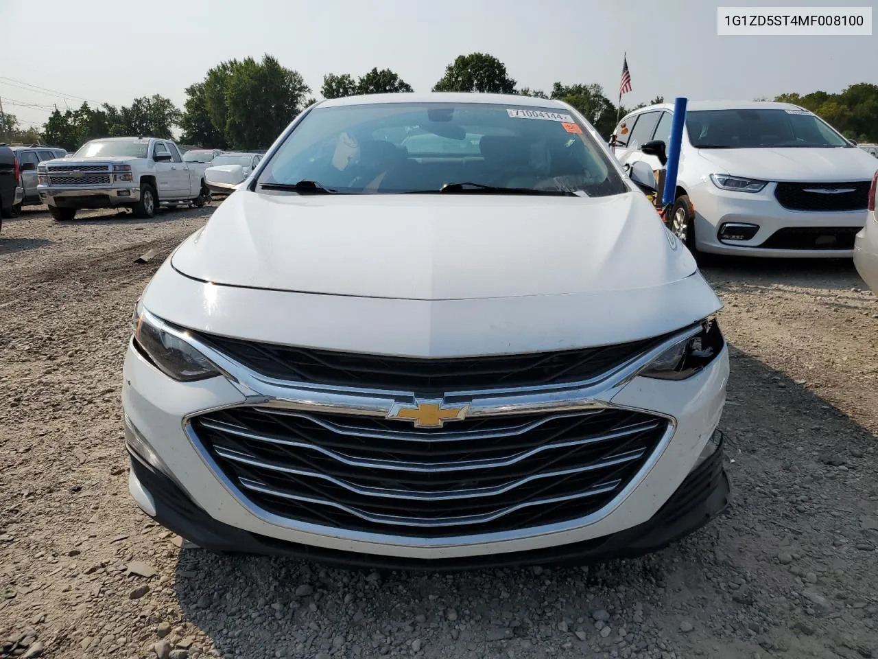 2021 Chevrolet Malibu Lt VIN: 1G1ZD5ST4MF008100 Lot: 71004144