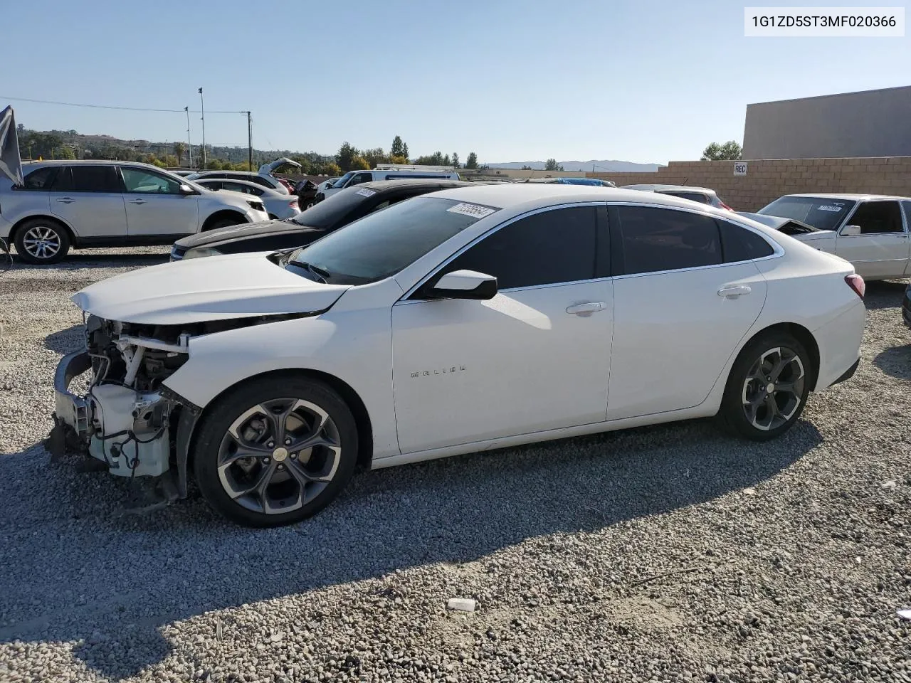 2021 Chevrolet Malibu Lt VIN: 1G1ZD5ST3MF020366 Lot: 71235564