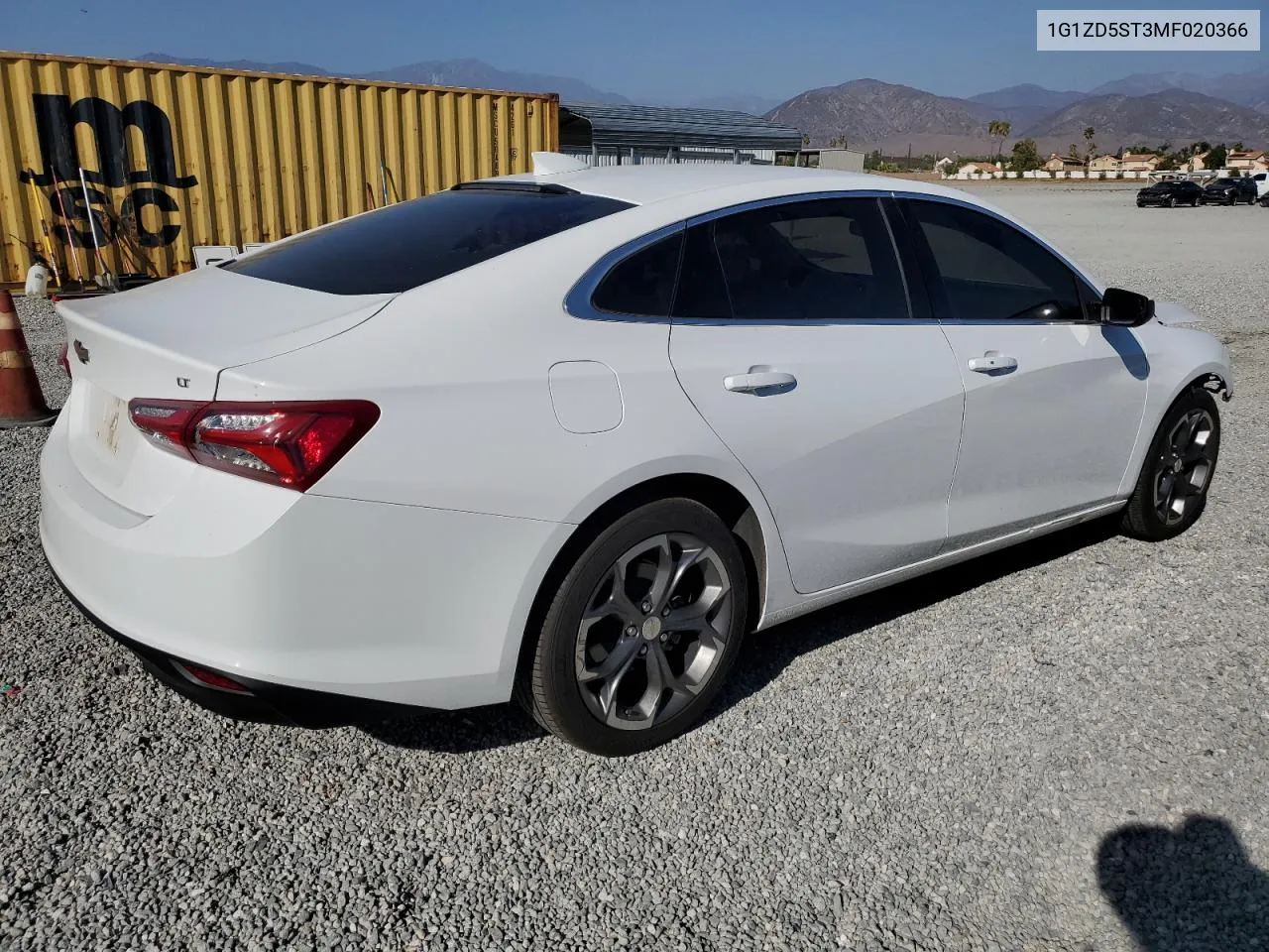 2021 Chevrolet Malibu Lt VIN: 1G1ZD5ST3MF020366 Lot: 71235564