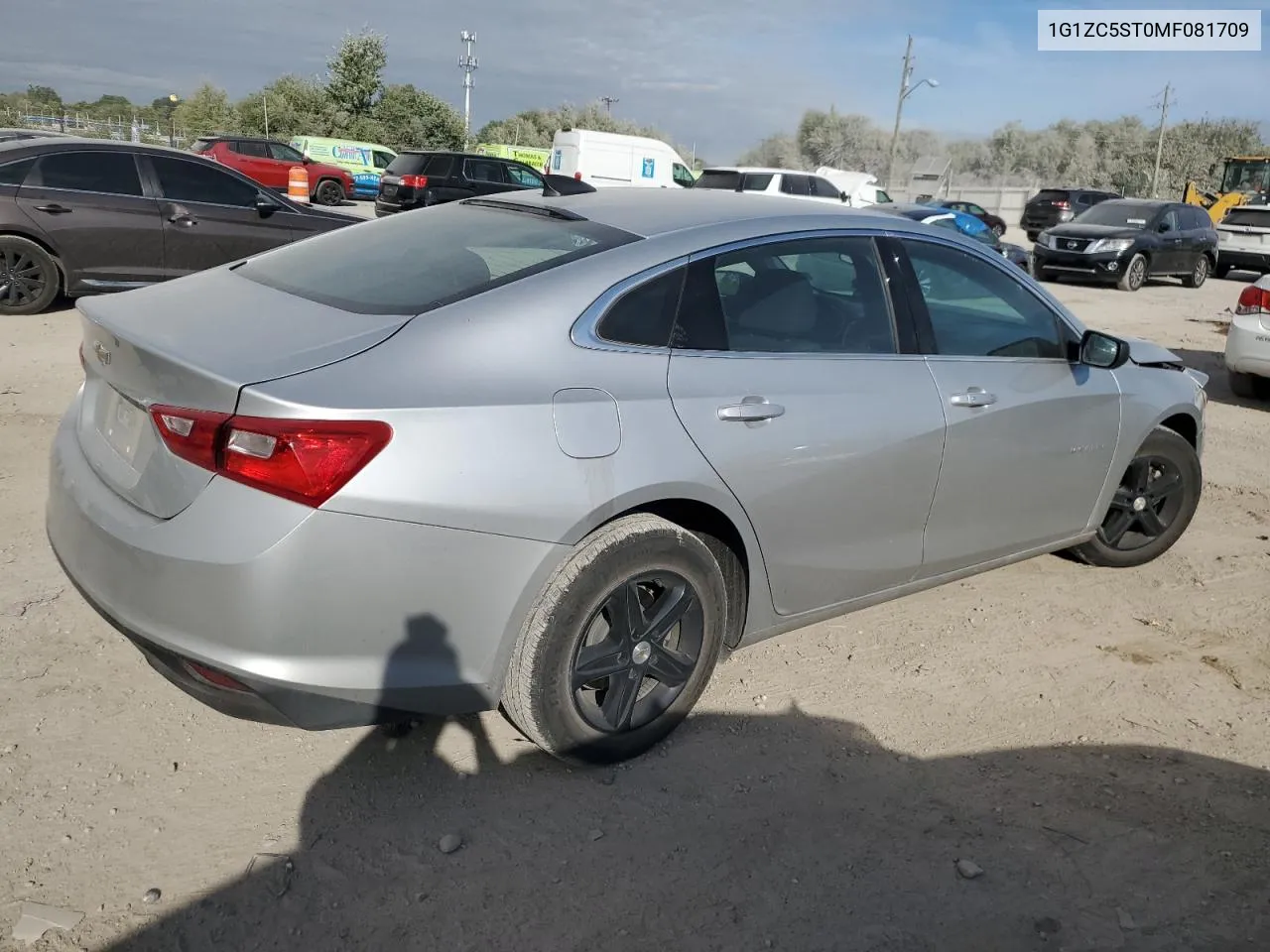 2021 Chevrolet Malibu Ls VIN: 1G1ZC5ST0MF081709 Lot: 71348074