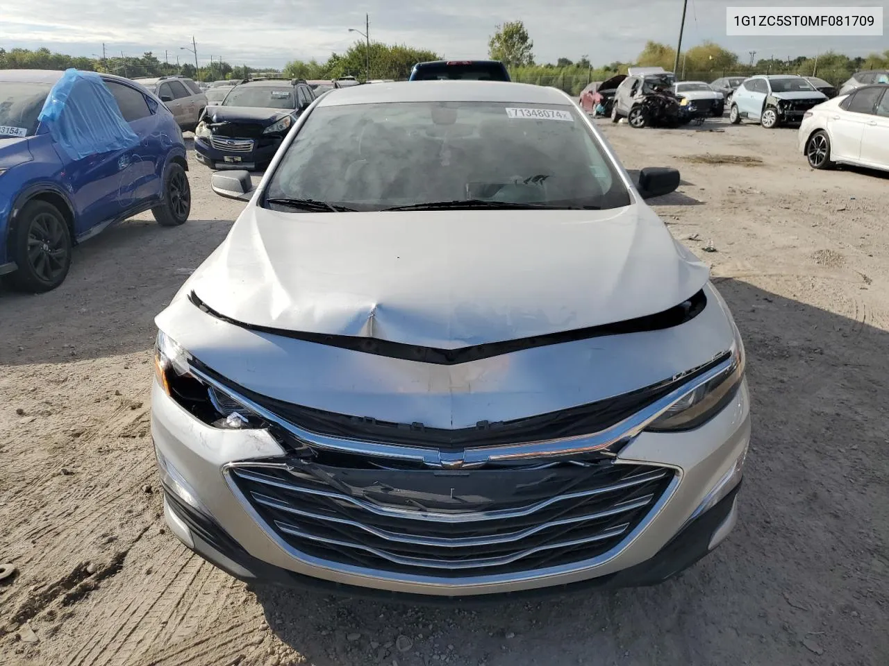 2021 Chevrolet Malibu Ls VIN: 1G1ZC5ST0MF081709 Lot: 71348074