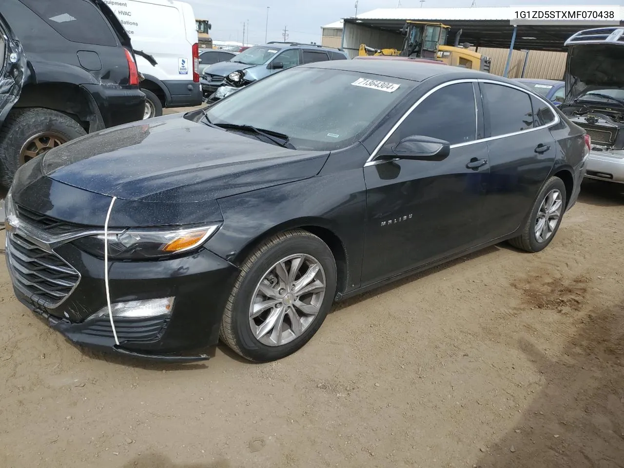 2021 Chevrolet Malibu Lt VIN: 1G1ZD5STXMF070438 Lot: 71364304