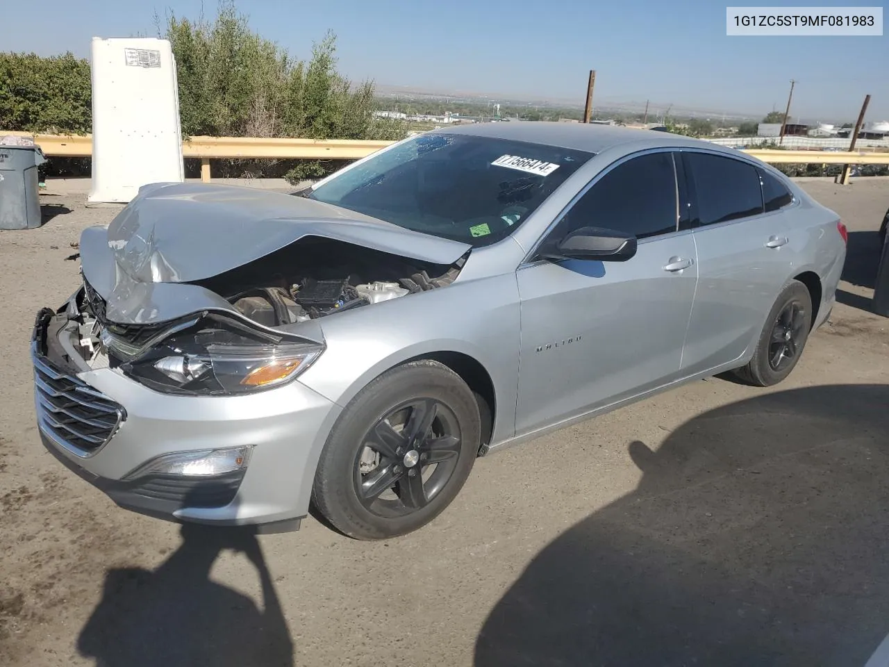 2021 Chevrolet Malibu Ls VIN: 1G1ZC5ST9MF081983 Lot: 71566474