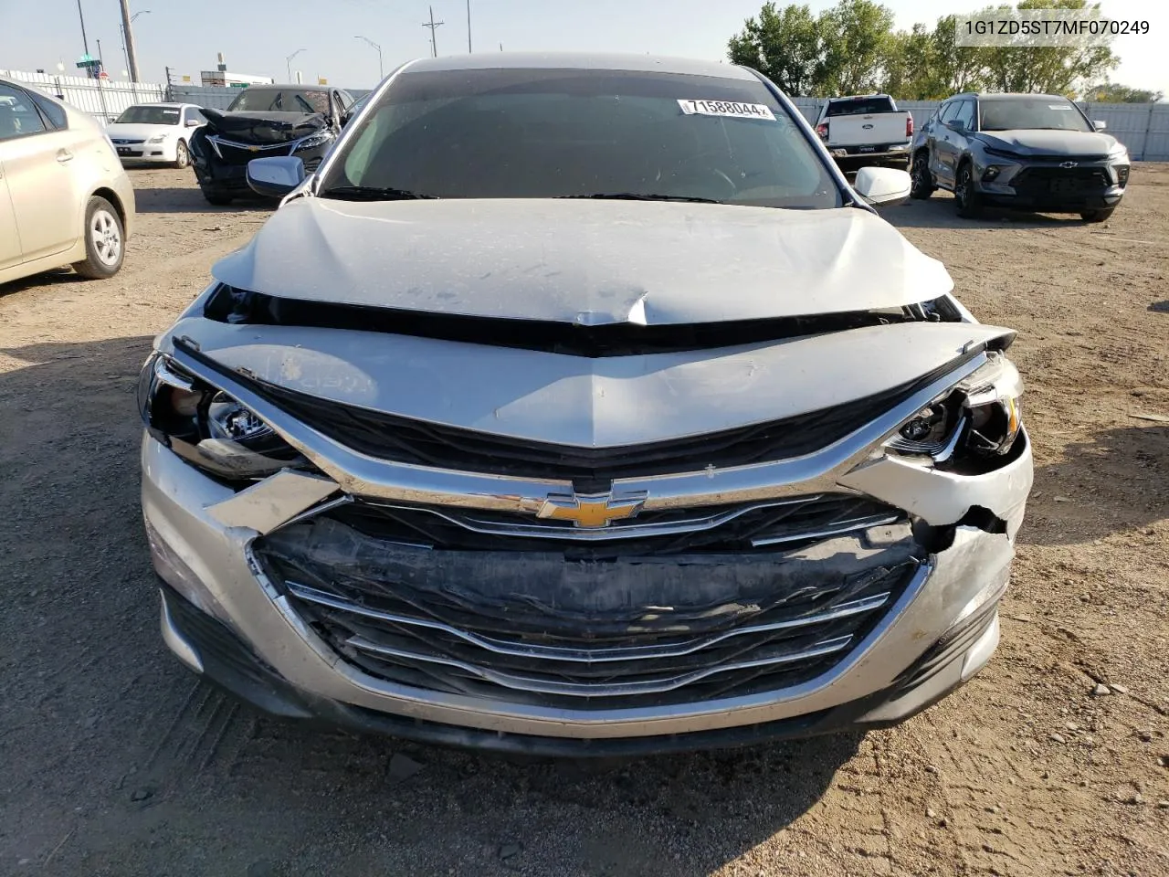 2021 Chevrolet Malibu Lt VIN: 1G1ZD5ST7MF070249 Lot: 71588044