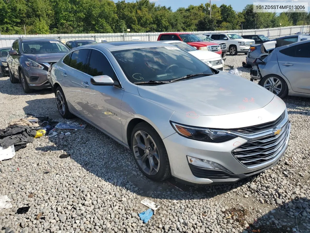 2021 Chevrolet Malibu Lt VIN: 1G1ZD5ST4MF013006 Lot: 71613214