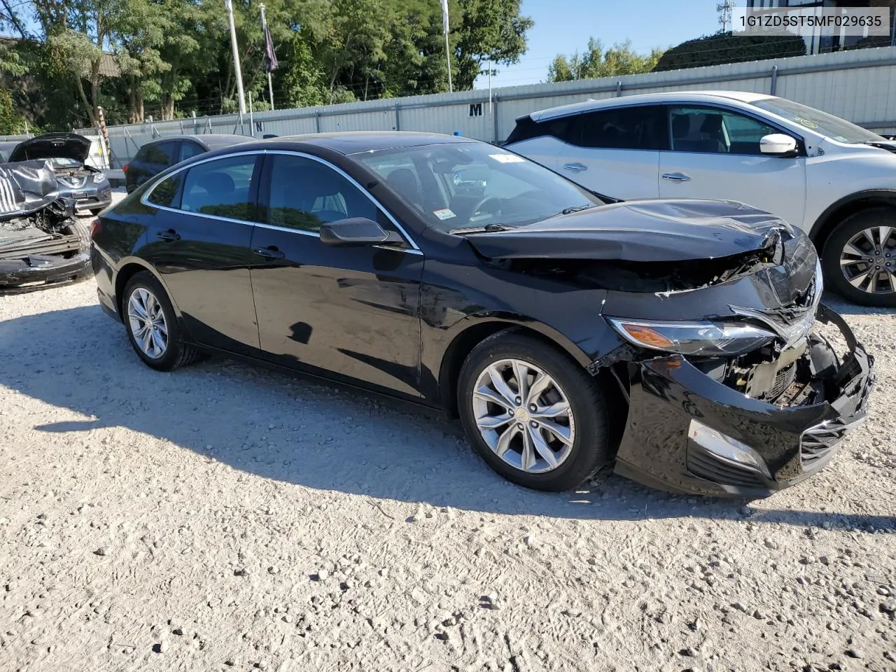 2021 Chevrolet Malibu Lt VIN: 1G1ZD5ST5MF029635 Lot: 71739584