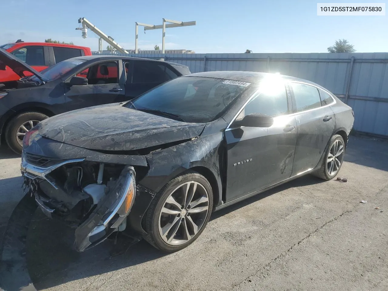 2021 Chevrolet Malibu Lt VIN: 1G1ZD5ST2MF075830 Lot: 71807494