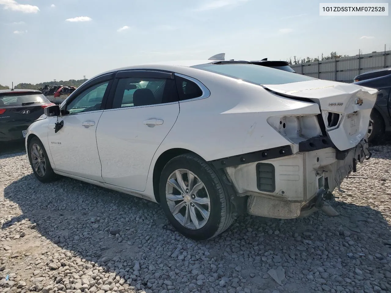 2021 Chevrolet Malibu Lt VIN: 1G1ZD5STXMF072528 Lot: 71974354