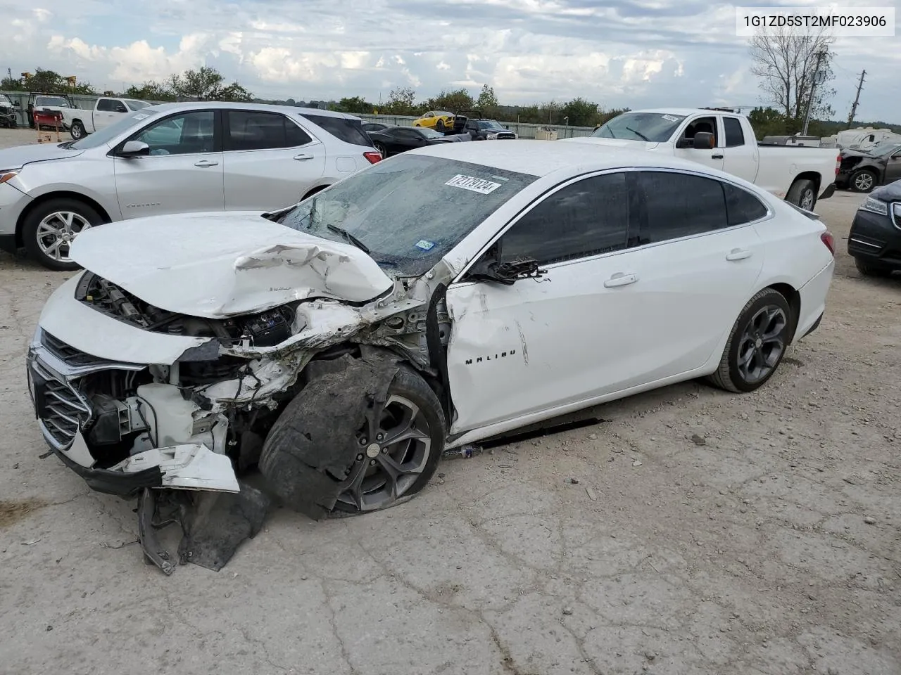 2021 Chevrolet Malibu Lt VIN: 1G1ZD5ST2MF023906 Lot: 72179124