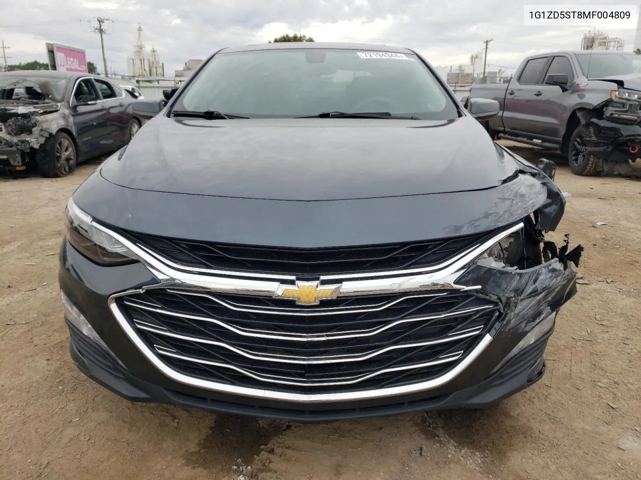 2021 Chevrolet Malibu Lt VIN: 1G1ZD5ST8MF004809 Lot: 72194344