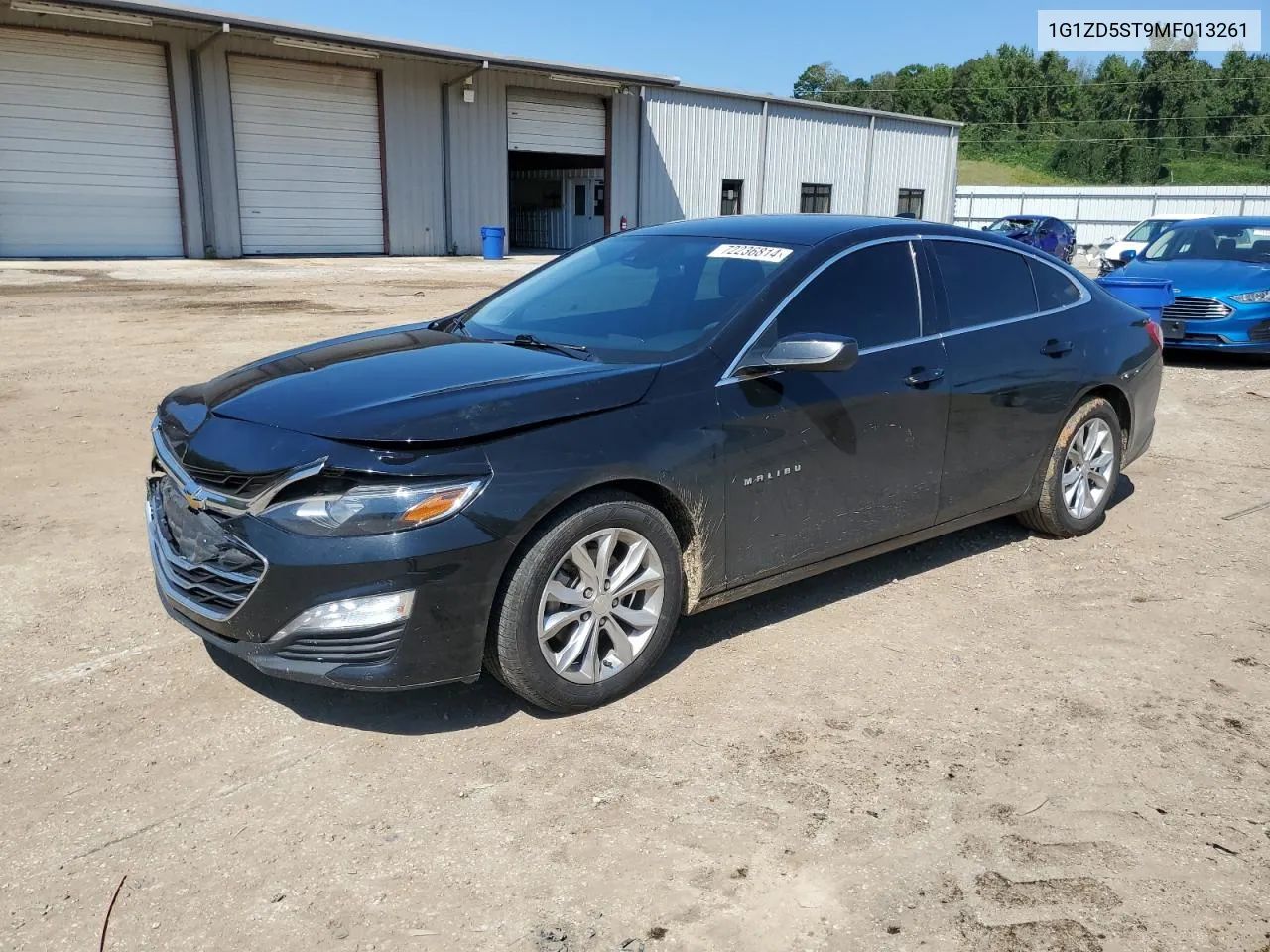 2021 Chevrolet Malibu Lt VIN: 1G1ZD5ST9MF013261 Lot: 72236814