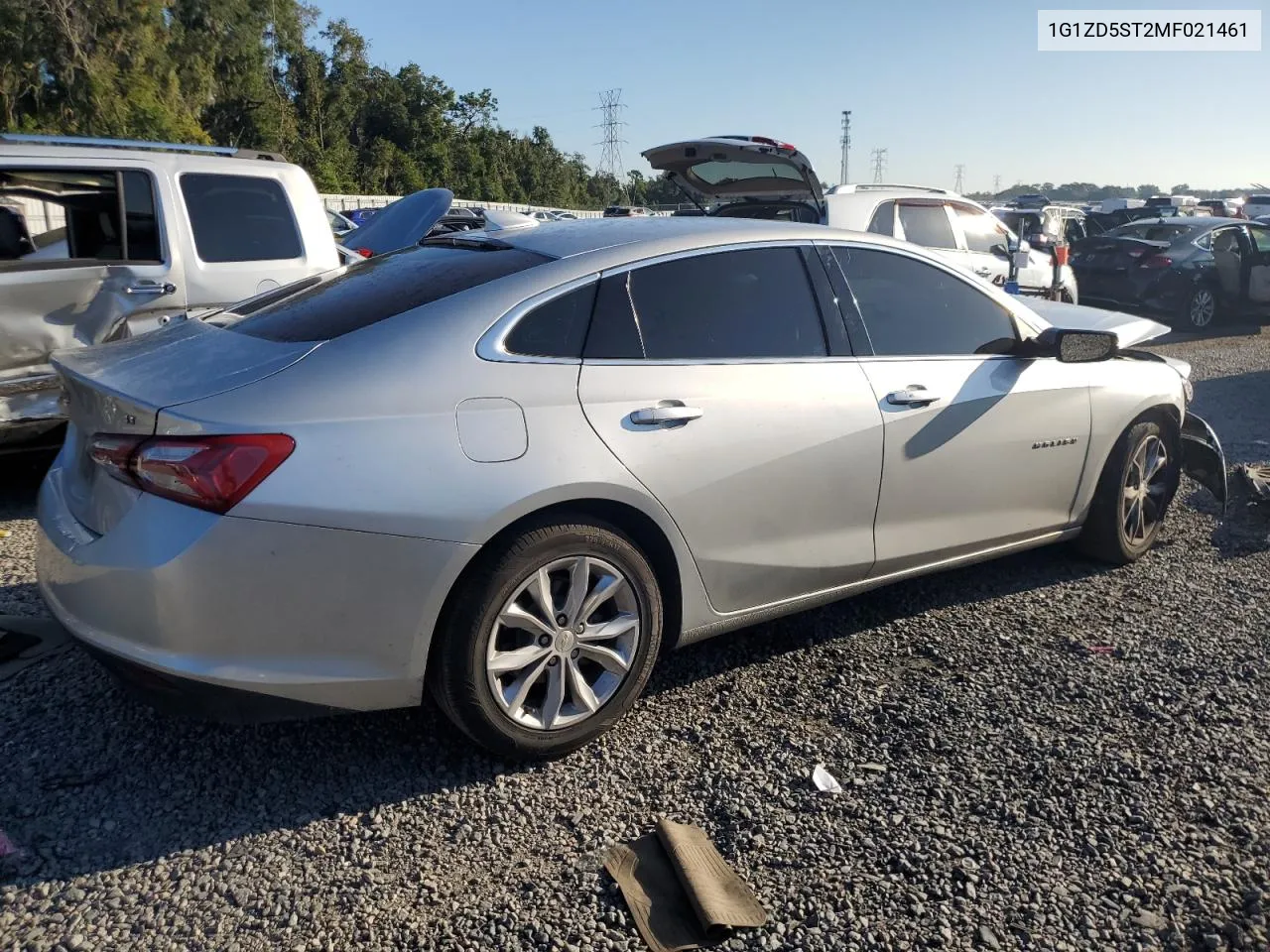 2021 Chevrolet Malibu Lt VIN: 1G1ZD5ST2MF021461 Lot: 72429584