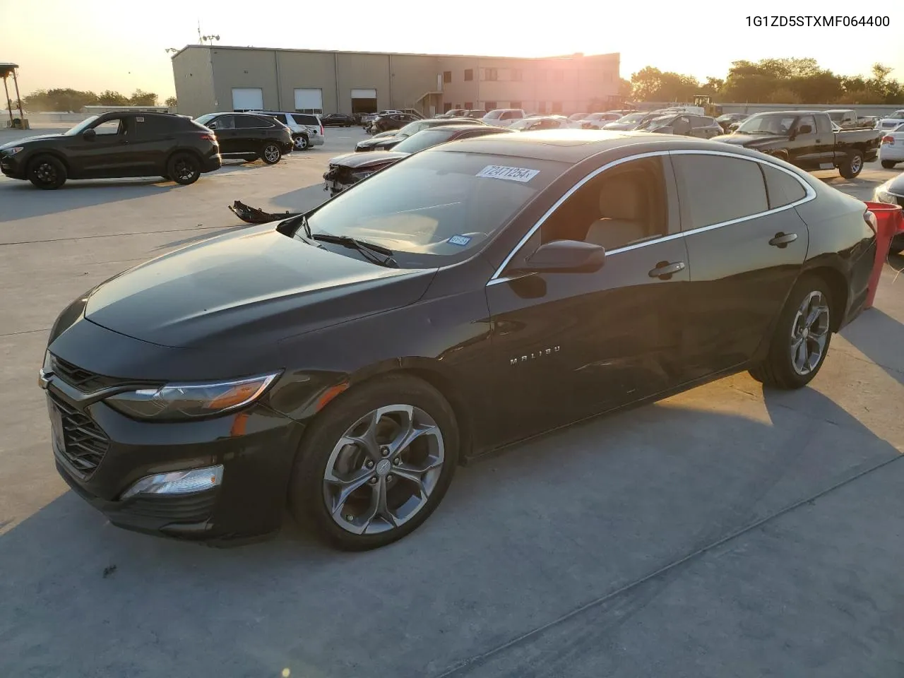 2021 Chevrolet Malibu Lt VIN: 1G1ZD5STXMF064400 Lot: 72471254