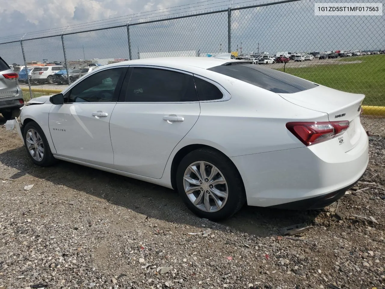 2021 Chevrolet Malibu Lt VIN: 1G1ZD5ST1MF017563 Lot: 72563564