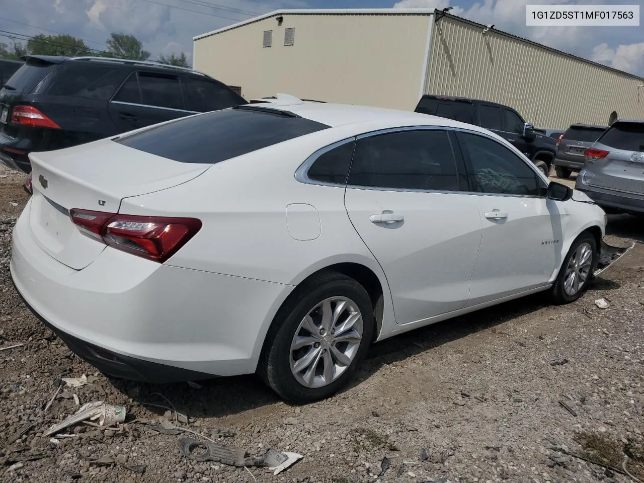 2021 Chevrolet Malibu Lt VIN: 1G1ZD5ST1MF017563 Lot: 72563564