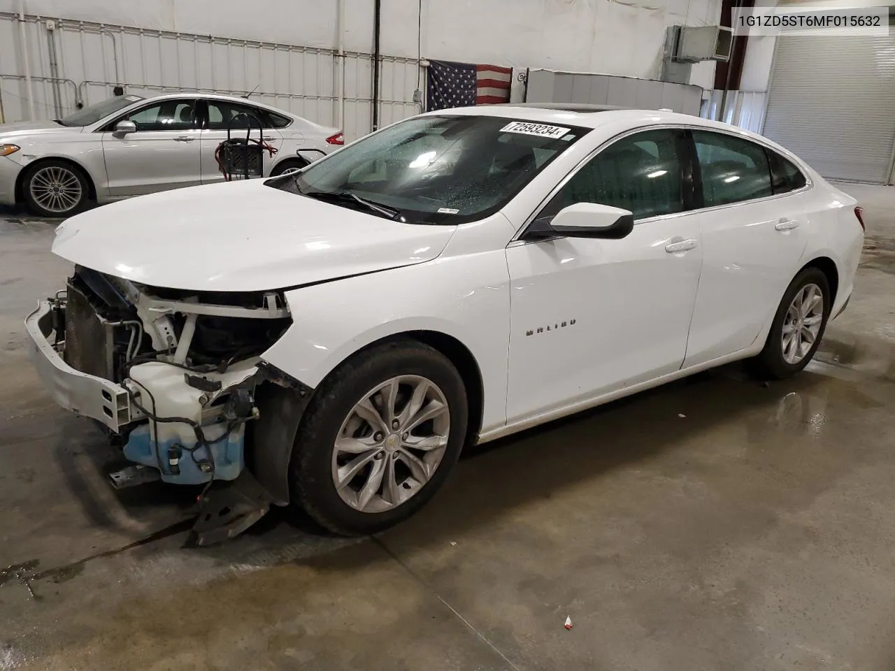 2021 Chevrolet Malibu Lt VIN: 1G1ZD5ST6MF015632 Lot: 72593234