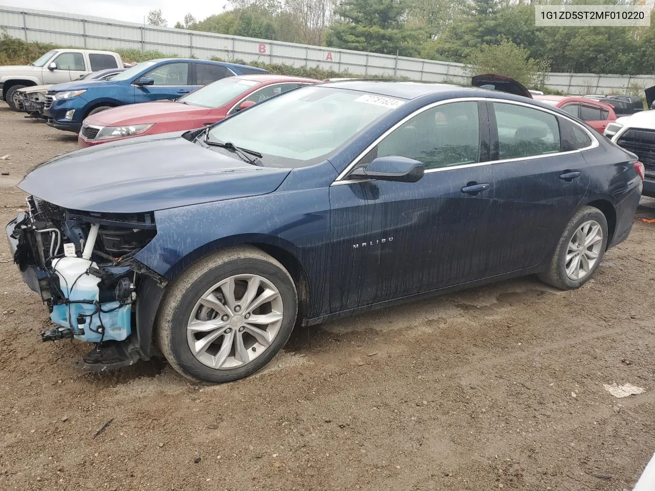 2021 Chevrolet Malibu Lt VIN: 1G1ZD5ST2MF010220 Lot: 72781624