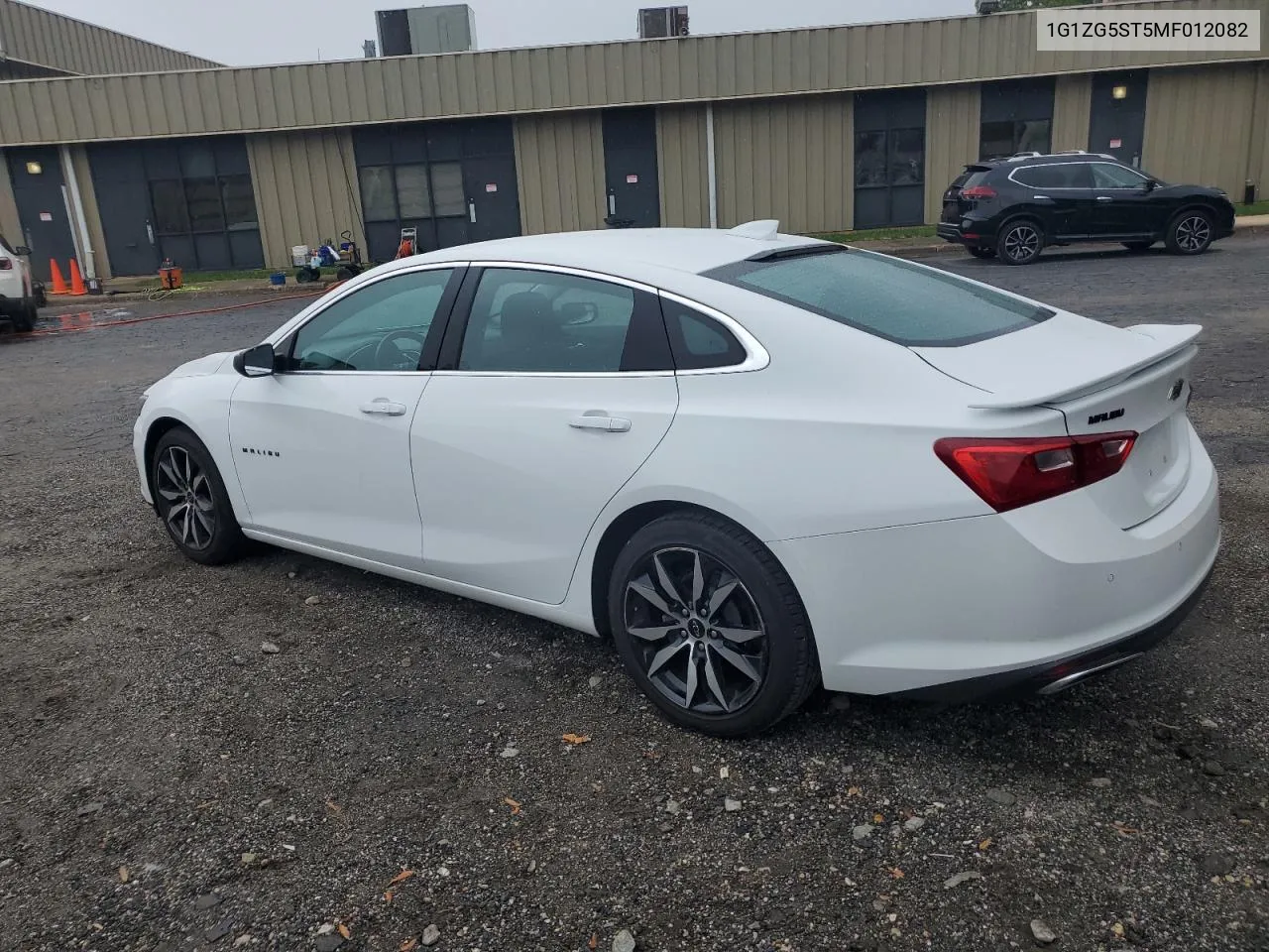 2021 Chevrolet Malibu Rs VIN: 1G1ZG5ST5MF012082 Lot: 72785944