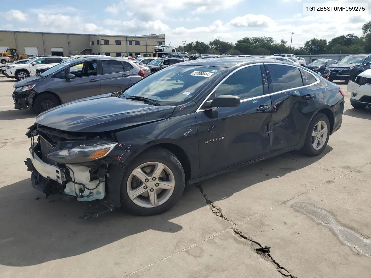 2021 Chevrolet Malibu Ls VIN: 1G1ZB5ST0MF059275 Lot: 72808044