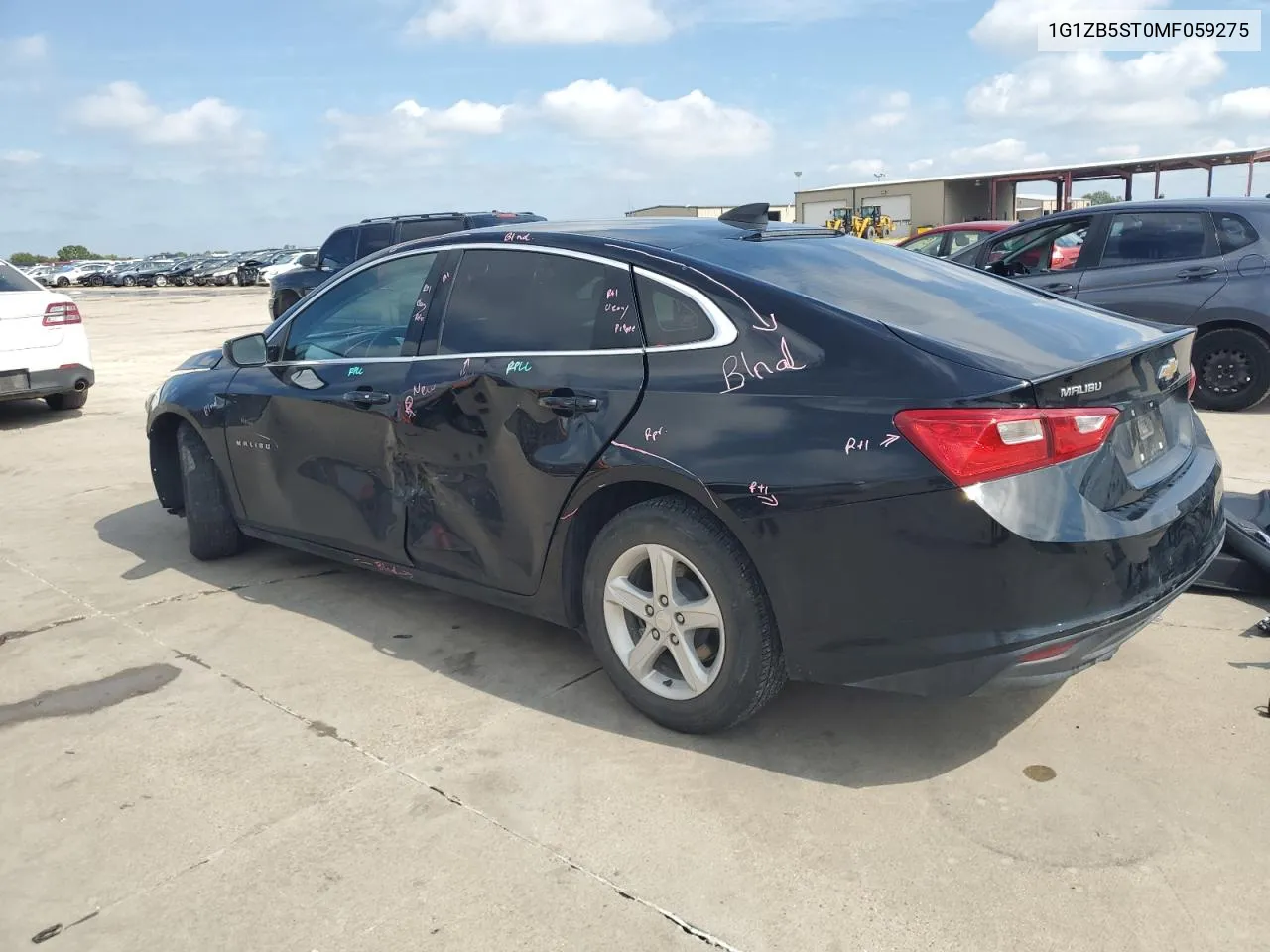 2021 Chevrolet Malibu Ls VIN: 1G1ZB5ST0MF059275 Lot: 72808044