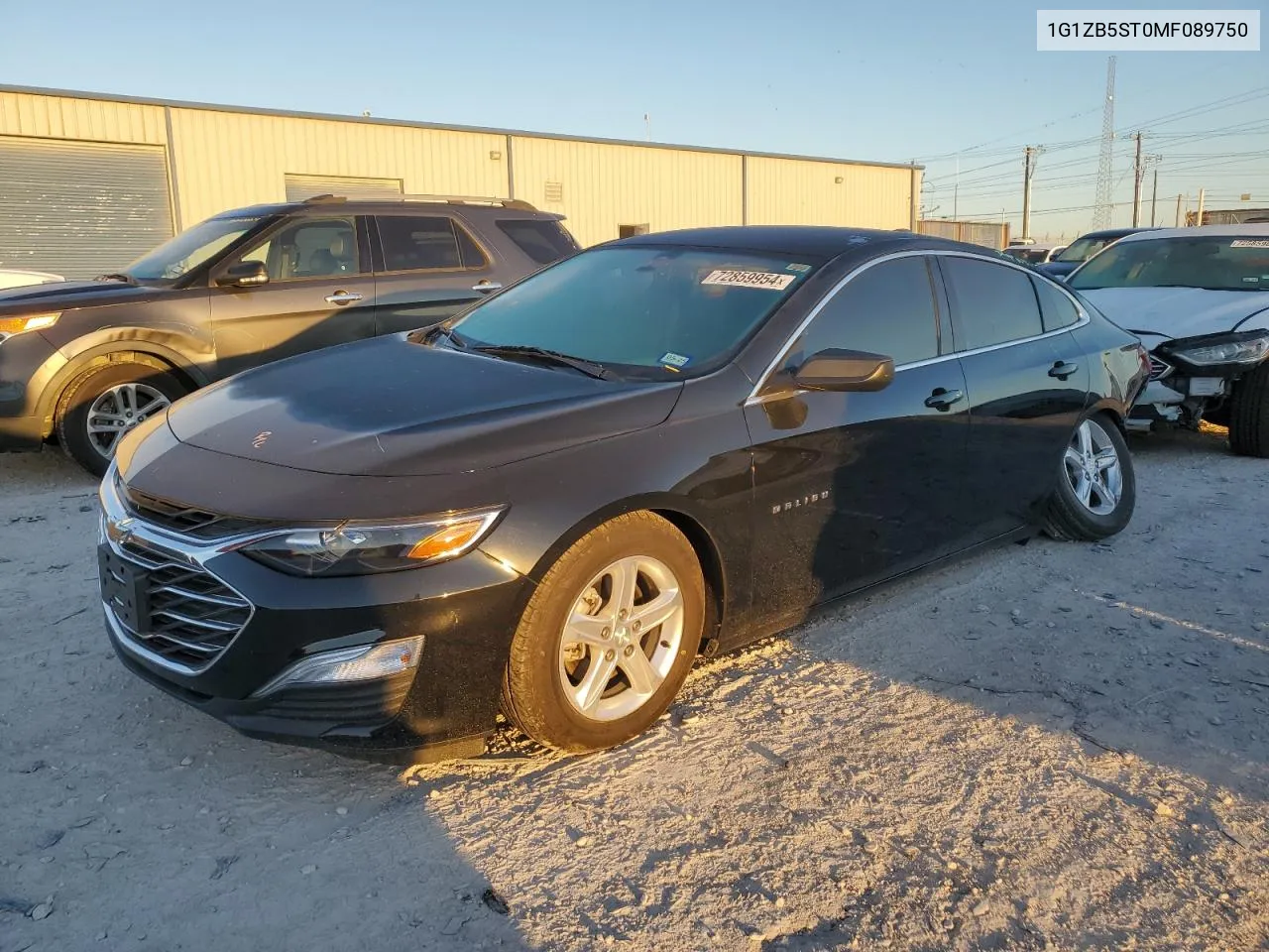 2021 Chevrolet Malibu Ls VIN: 1G1ZB5ST0MF089750 Lot: 72859954