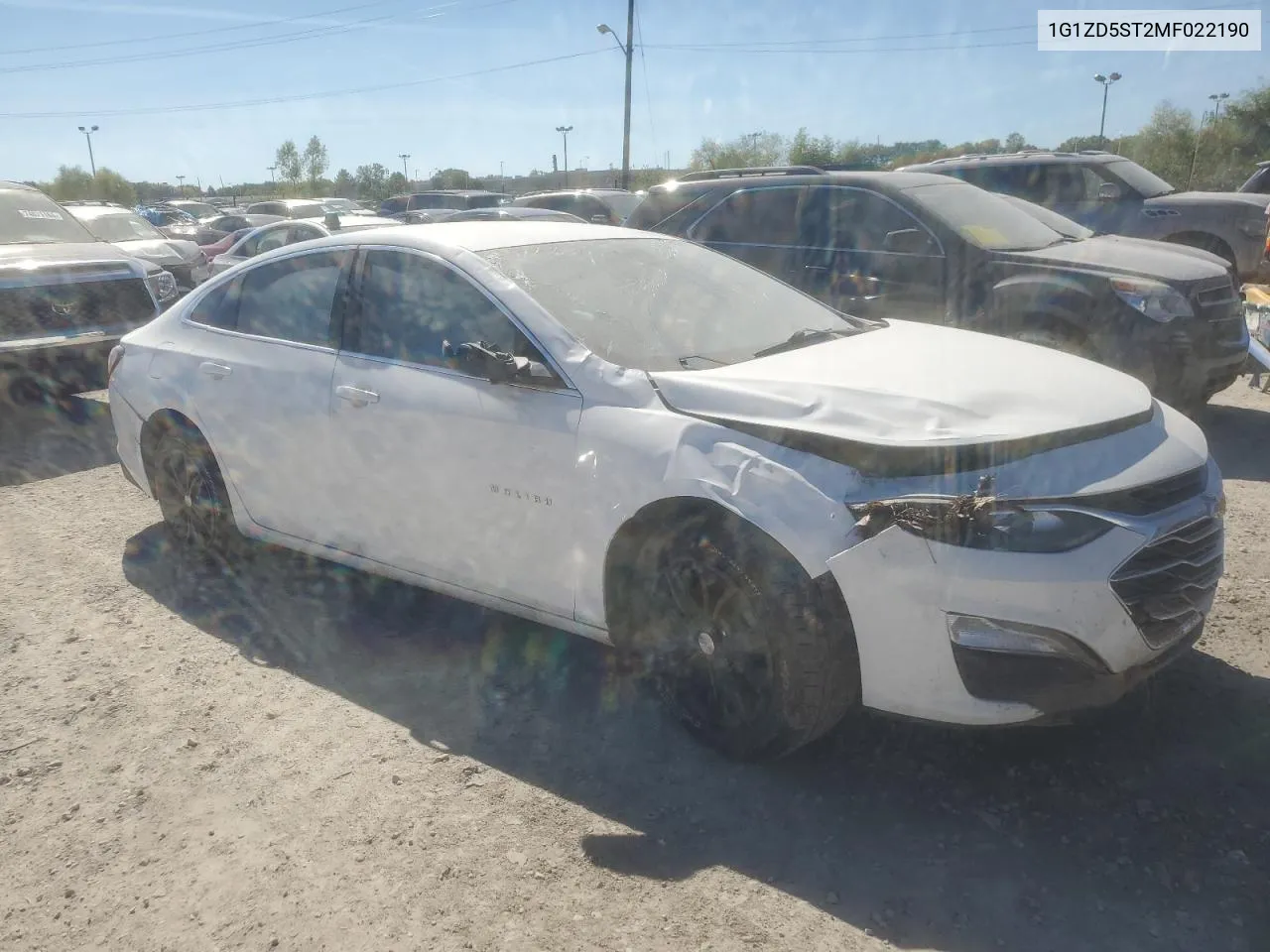 2021 Chevrolet Malibu Lt VIN: 1G1ZD5ST2MF022190 Lot: 73089084