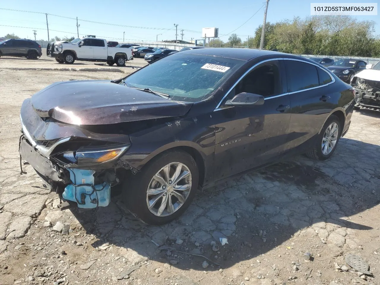 1G1ZD5ST3MF063427 2021 Chevrolet Malibu Lt