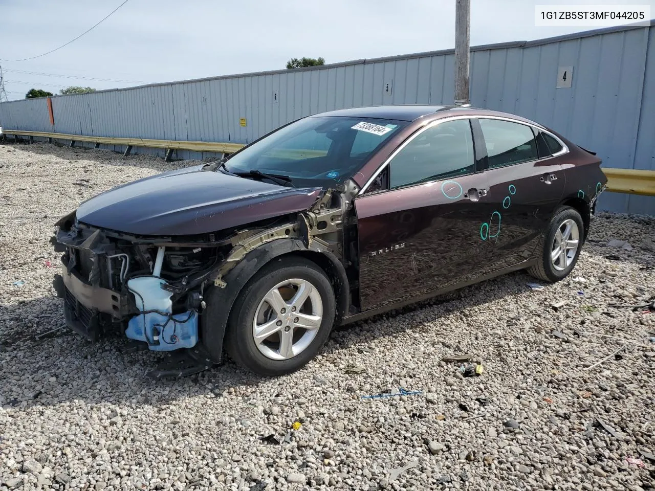 2021 Chevrolet Malibu Ls VIN: 1G1ZB5ST3MF044205 Lot: 73388164