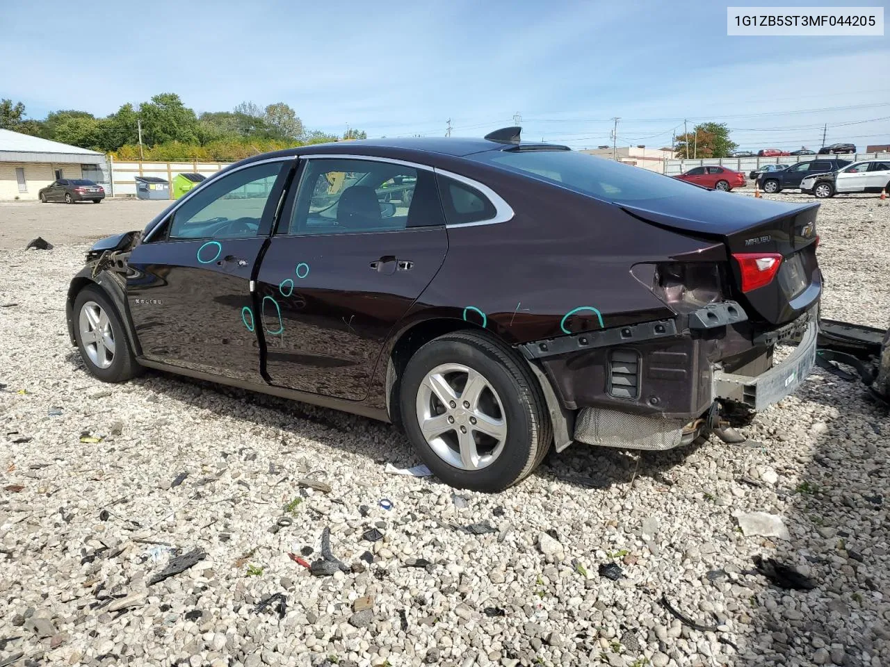 2021 Chevrolet Malibu Ls VIN: 1G1ZB5ST3MF044205 Lot: 73388164